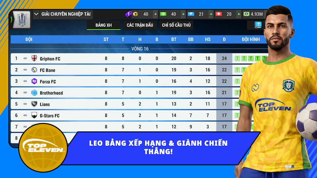 Top Eleven: Quản Lý Bóng Đá mod apk screenshot 6